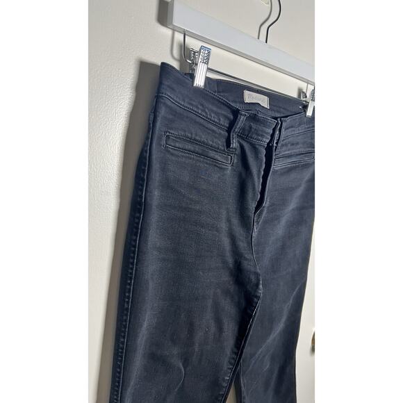 MADEWELL Black Denim Stretchy Flea Market Flare High Rise Cropped Jeans Size 28 - Picture 3 of 7